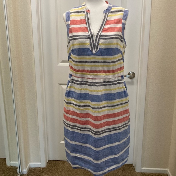 Boden | Dresses | Boden Linen Striped Dress | Poshmark
